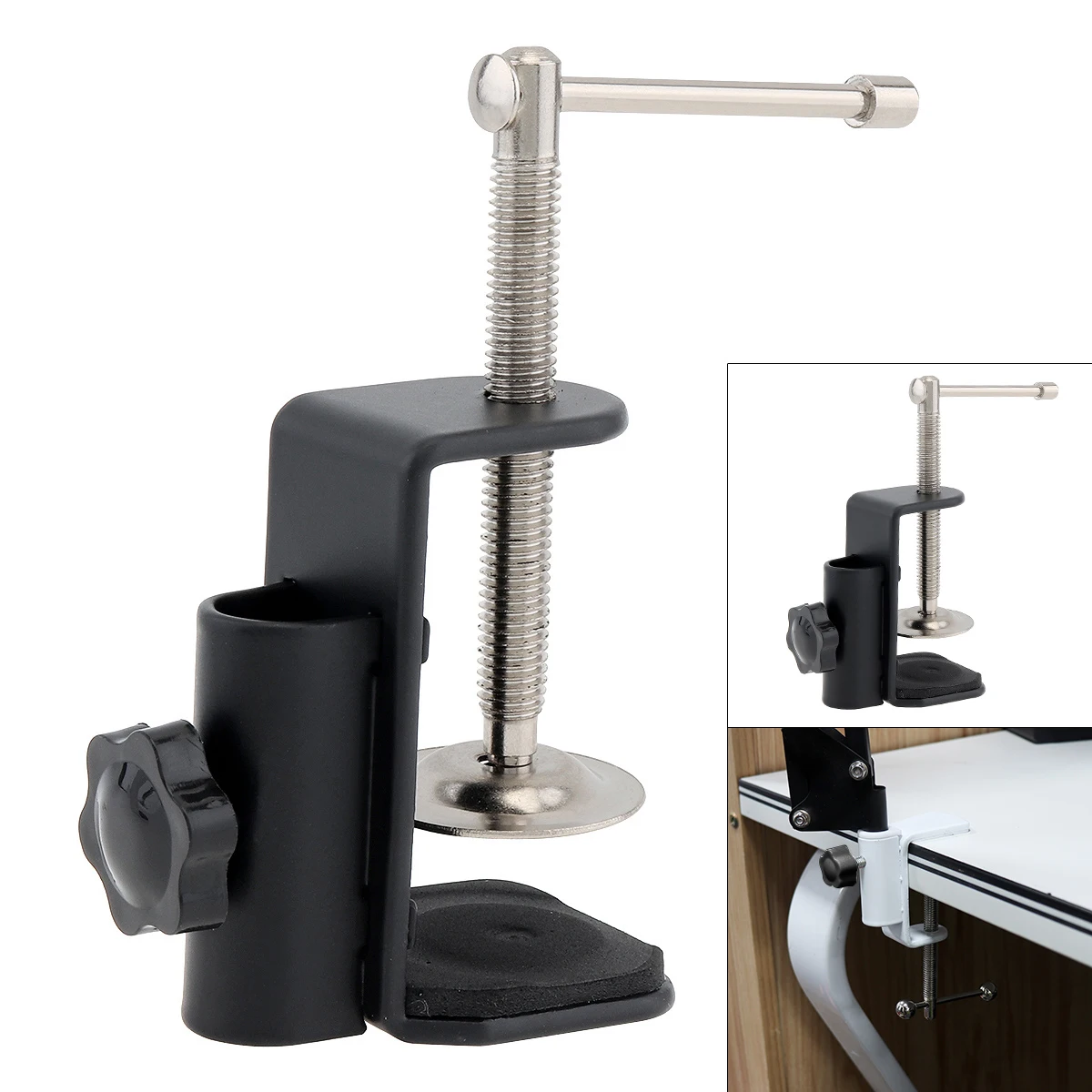 Universal Cantilever Bracket Clamp Holder LED Desk Lamp Clip C-Shape Table Mount Clamp Scissor Arm Stand for Mic Microphone