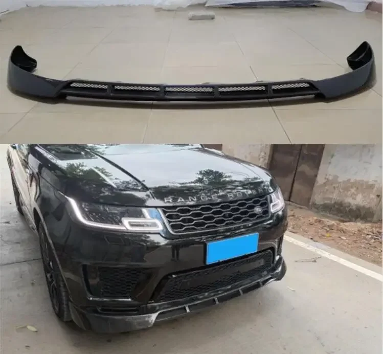 Real Carbon Fiber Front Lip Bumper Flaps Spoiler Cover For Land Rover Range Rover Sport 2018 2019 2020 2021