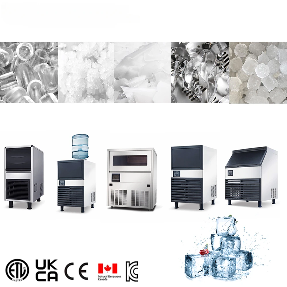 Commercial 3 Years Warranty Restaurant 200Kg/24H Automatic Ice Cube Maker Ice Making Machine