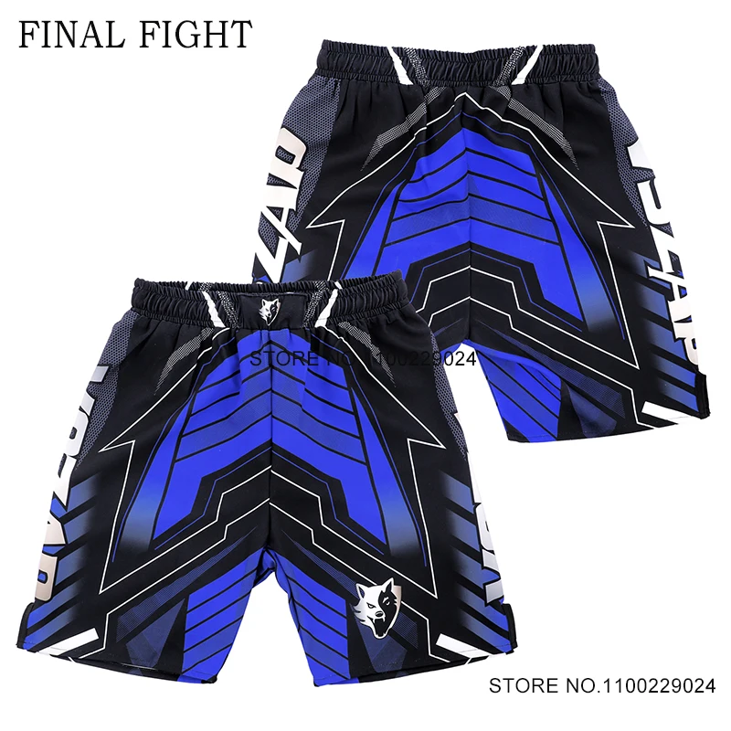 

MMA Shorts Blue Red Muay Thai Pants Vszap Grappling Bjj Cage Fight Kickboxing Boxing Training Shorts Quick Dry Martial Arts Gear