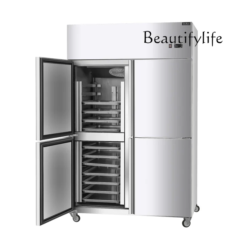 Commercial Vertical Refrigerator Refrigerated Frost-Free Kitchen Large Capacity Workbench