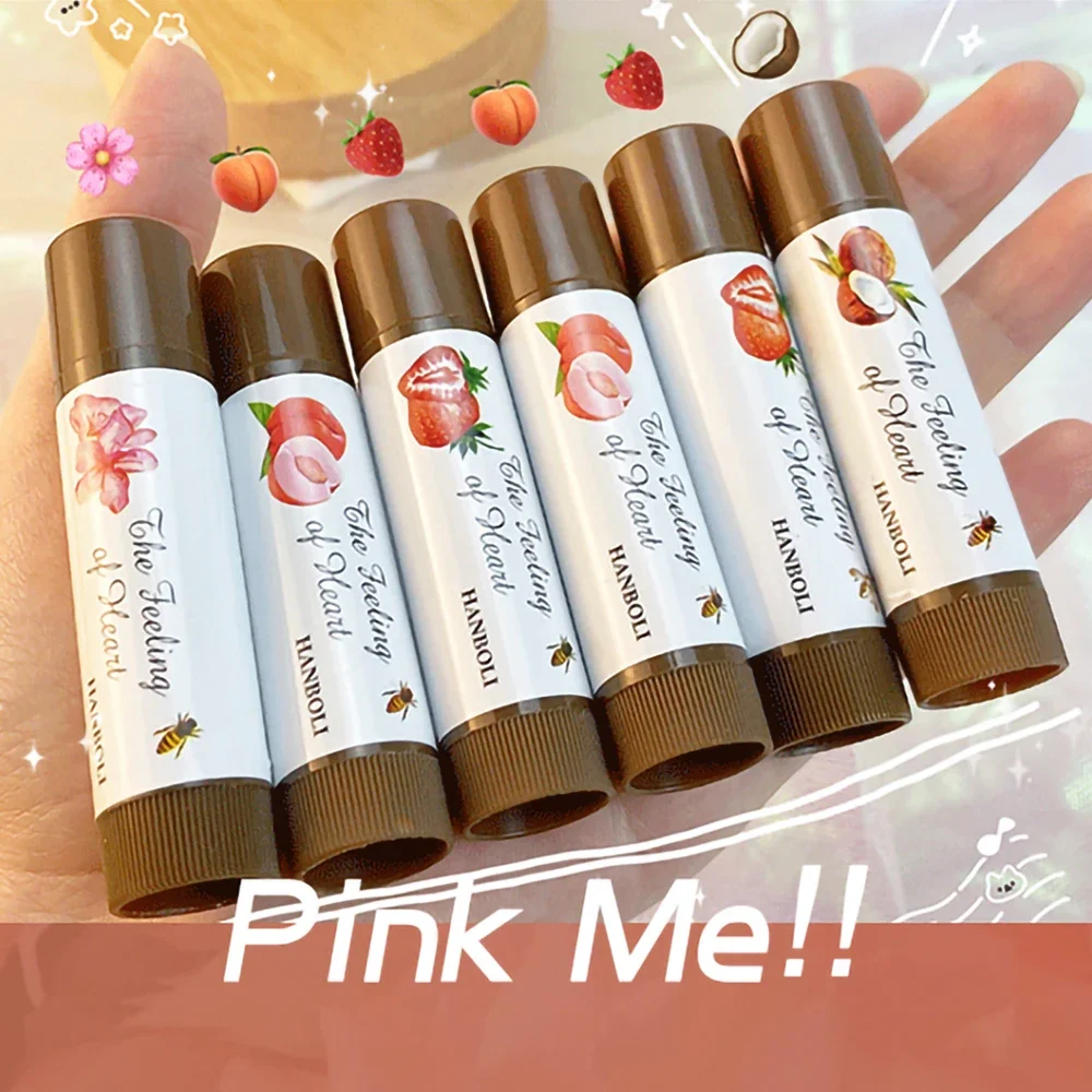 Colored Fruity Lip Balm Moisturizing Nourishing Lip Gloss Base Natural Temperature Change Color Lipstick Cosmetics Lip Skin Care