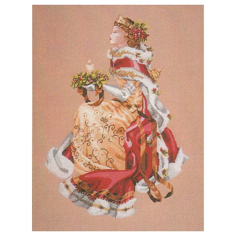 Amishop Gold Collection Counted Cross Stitch Kit Christmas Queen Fairy Royal Holiday Angel MD 78