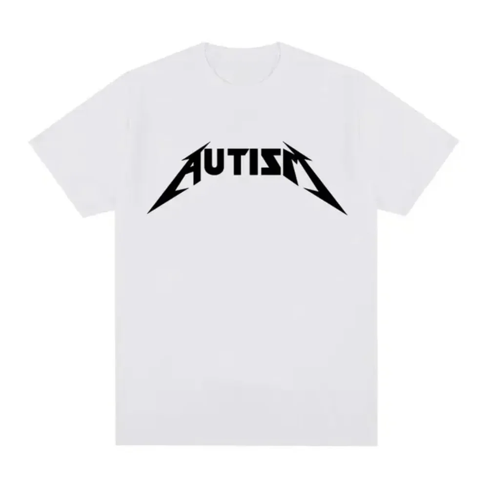 

Autistic metal rock fans 3D printed T-shirt for men and women fashion hip-hop short sleeved summer sports loose T-shirt top