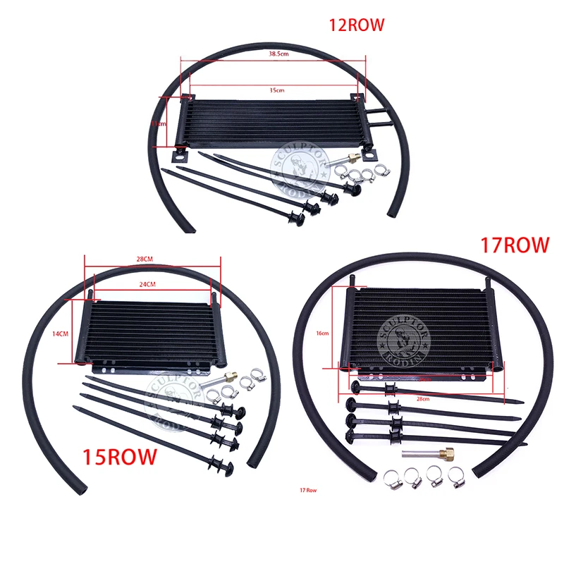 Oil Cooler Aluminum Transmission Oil Cooler 12Row 15Row 17Row Automatic Stacked Plate Oil Cooler Radiator