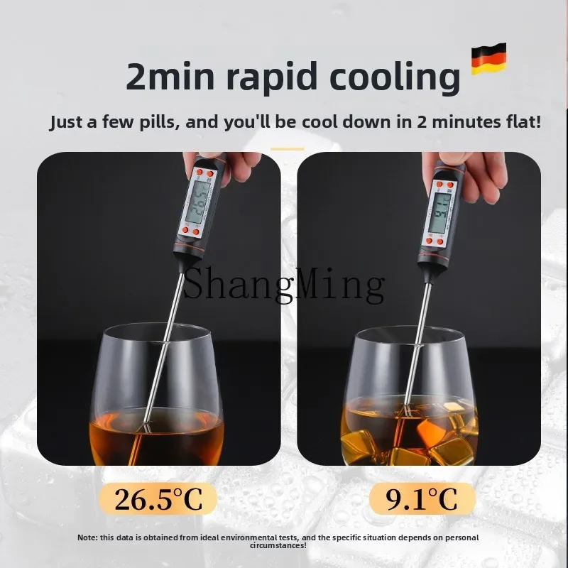 

CLL Stainless Steel Blocks Whiskey Ice Hockey Household Ice Wine Stone Iron Metal Freeze Granules