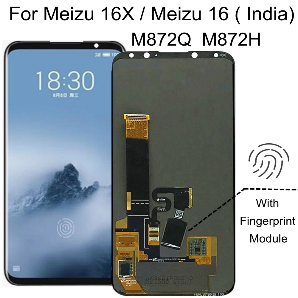 

6.0” AMOLED LCD FOR Meizu 16X M872Q M872H LCD Display 16 X Touch Screen Replacement Accessories For Meizu 16 (in India) LCD