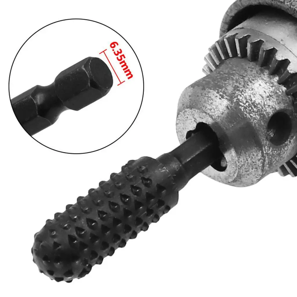 Rotary Carving File Rasp Drill Bit 10Pcs, 1/4