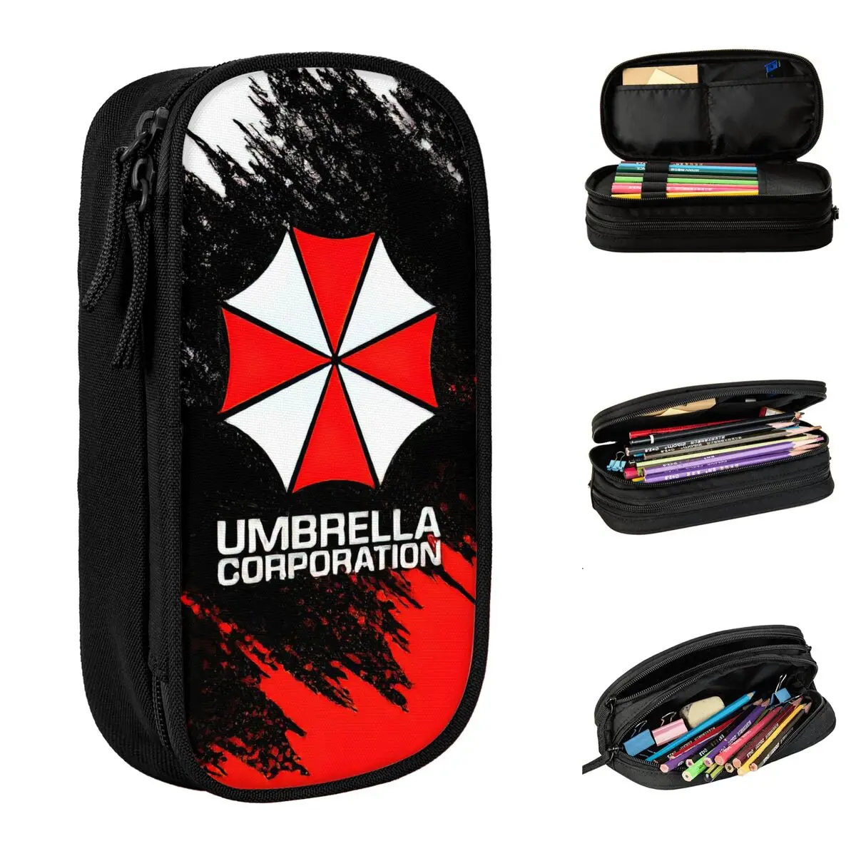 Umbrella Corps Pencil Case Military Police Pencilcases Pen for Girl Boy Big Capacity Pencil Bags Office Zipper Stationery