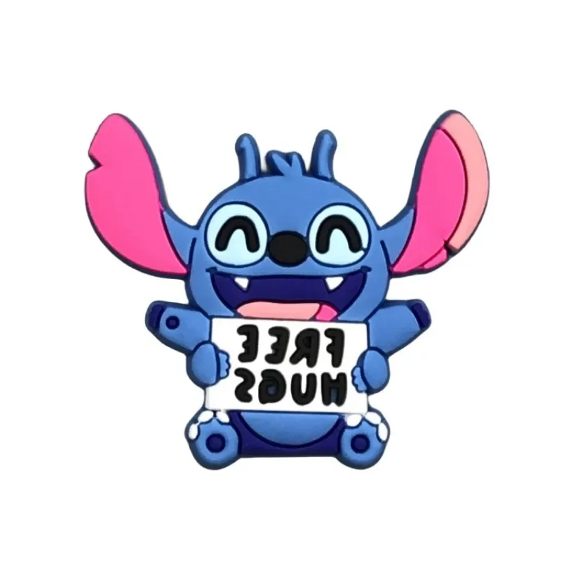 MINISO Disney Stitch dijes para zapatos para Crocs PVC personajes de dibujos animados Stitch DIY Crocs decoraciones Jibitz venta al por mayor