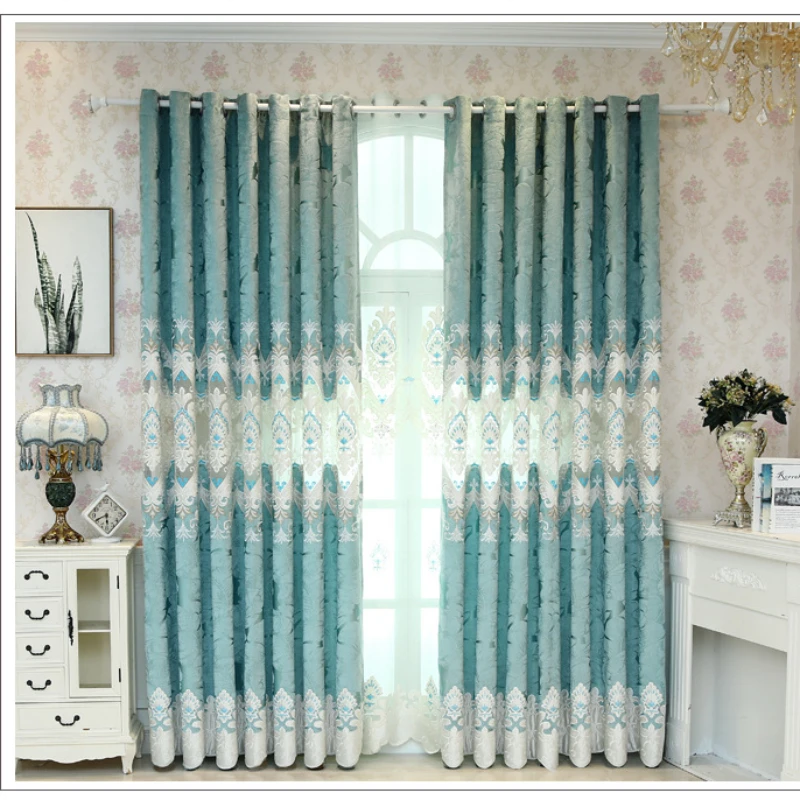 European Water-soluble Hollow Embroidered Fabric Curtain,Custom Window, Living Room, Dining Room, Bedroom,Home Curtains tulle