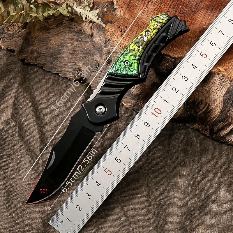 1pc, Portable Outdoor Folding Pocket Knife - Sharp Survival Knife for Camping, Hiking, Hunting, and Emergency Situations