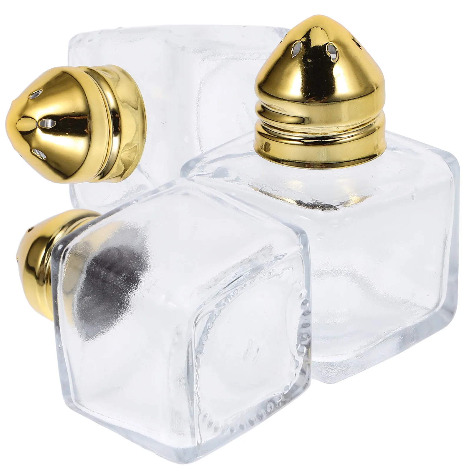 

3Pcs Glass Seasoning Jars Compact Salt Pepper Shakers Kitchen Storage Containers for Daily Use Salt and Pepper Shaker