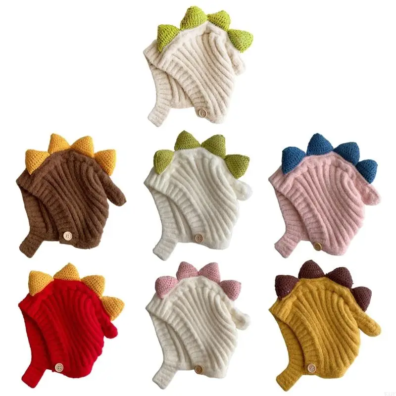 

W3JF Adorable Animal Knit Hat for Children Stretchy Knitting Bonnet Caps Comfortable Bonnet Hat Headwrap for Cold Weather