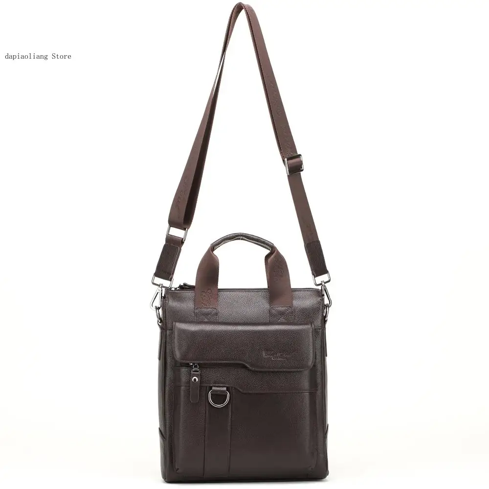 Male Tote Crossbody Bags Genuine Leather Business Briefcase Men Shoulder Bag Messenger Bag Office Laptop Handbags