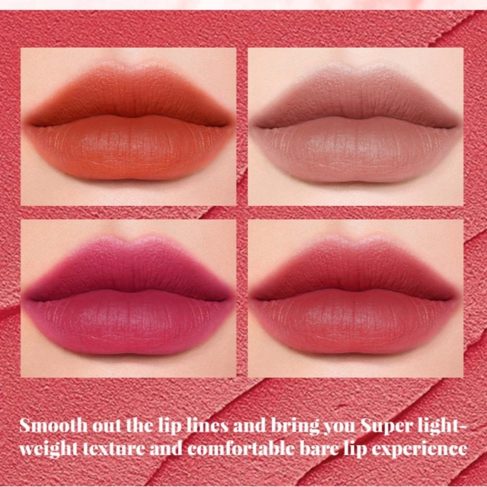 مجموعة أحمر شفاه بنمط رخامي مخملي غير لامع يدوم طويلاً ومقاوم للنقل عالي المصطبغة طقم مكياج شفاه مرطب هدية للنساء #5