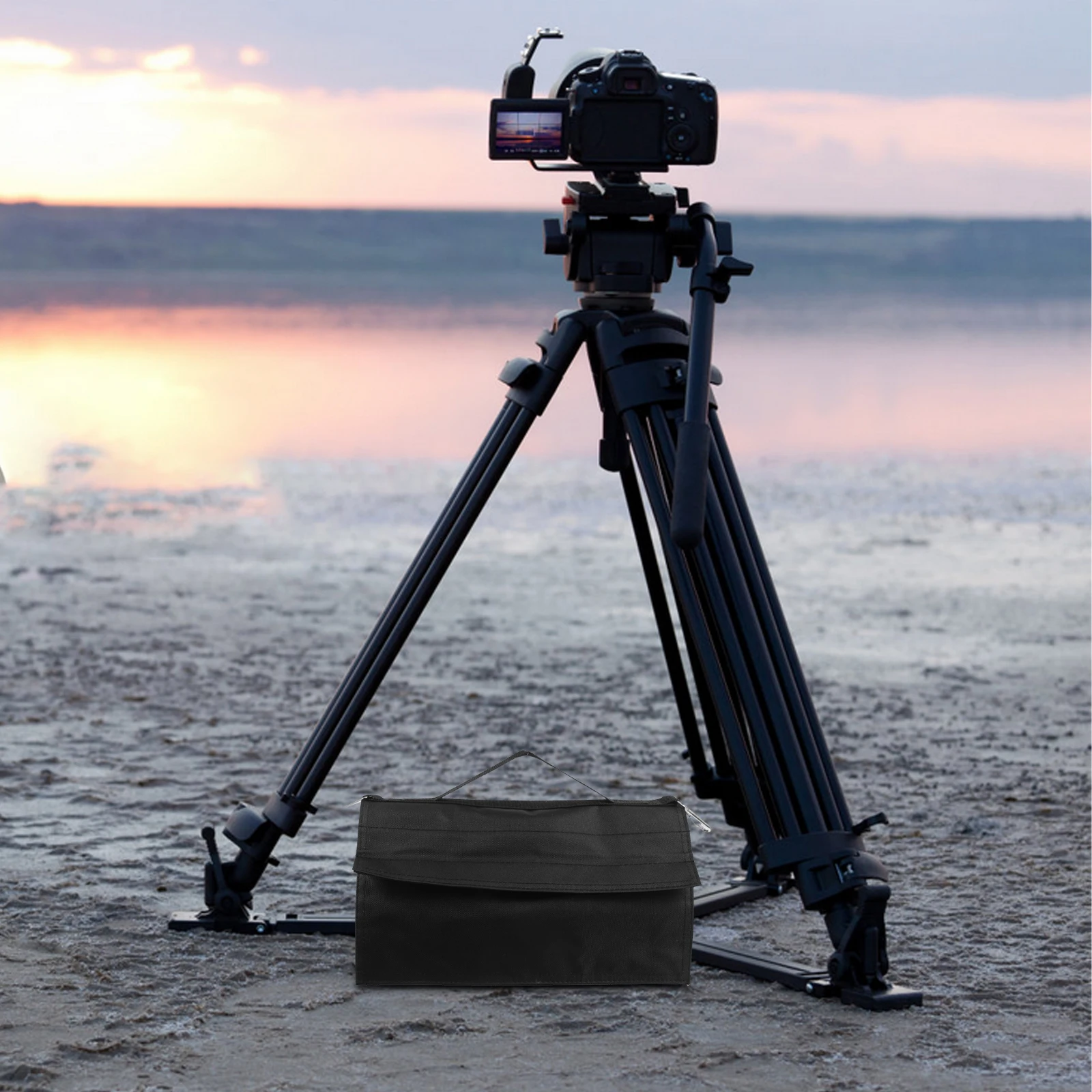 

Heavy Duty Oxford Cloth Weight Bag For Photography Tripod Video Stand Sandbag With Zipper Closure Portable Stabilizing Tool For