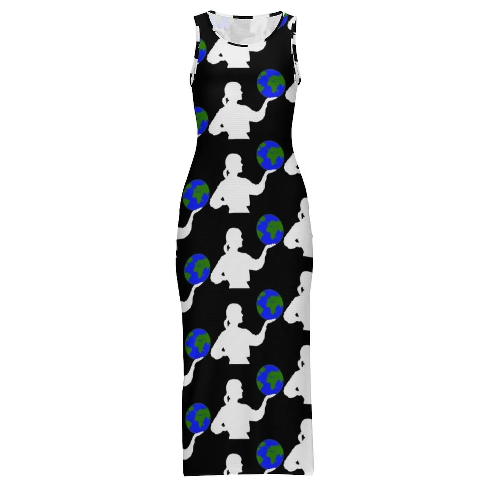 Vestido ajustado para derechos de mujer, vestidos largos de verano para el día internacional de la mujer, vestido de calle DIY personalizado sin mangas para mujer, talla grande