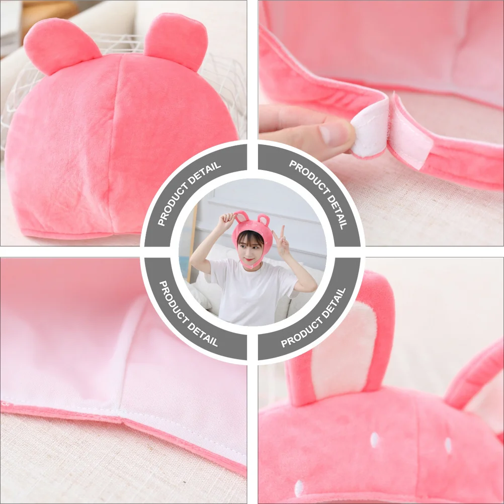 

Bunny Hat Rabbit Party Cap Headgear Funny Headdress Pink Novelty Costume