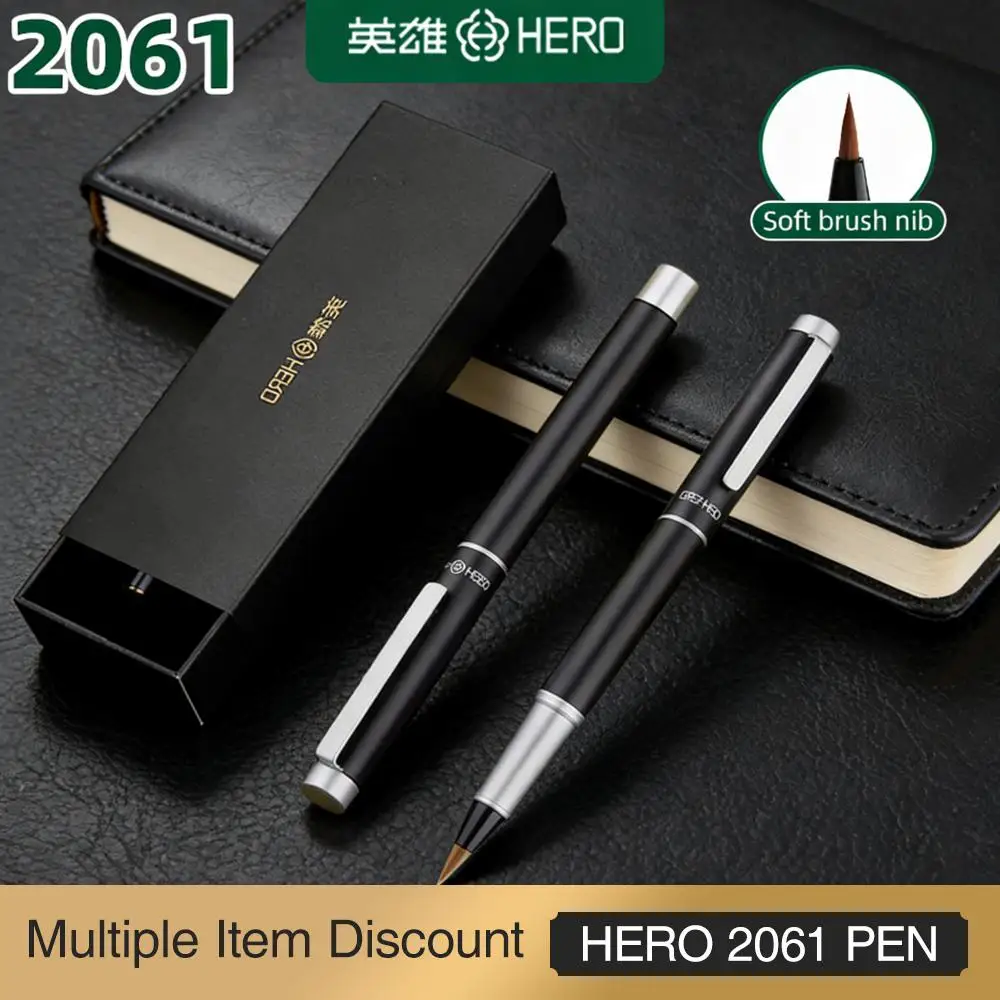 

Calligraphy Brush Pen Soft Fiber Tip for Drawing Sketching Writing Small Regular Script Fountain Pen Style Hero Brand 2061 Art S