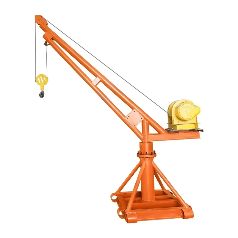 

360 degree rotating 2-ton small outdoor mobile crane