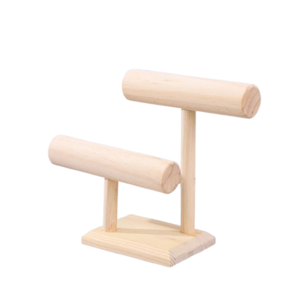 

Настольный органайзер-подставка для украшений, многофункциональная подставка для браслетов из натурального дерева, винтажная простая многоярусная подставка для ювелирных изделий и ожерелий