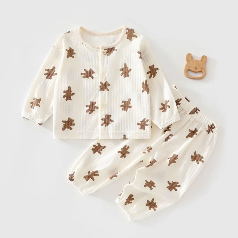 0-3T Baby Baumwoll-Set Vier Jahreszeiten Neuer Stil Jungen und Mädchen Baby Zweiteiliges Set Neugeborenen-Kleidung Herbst – Detail 3