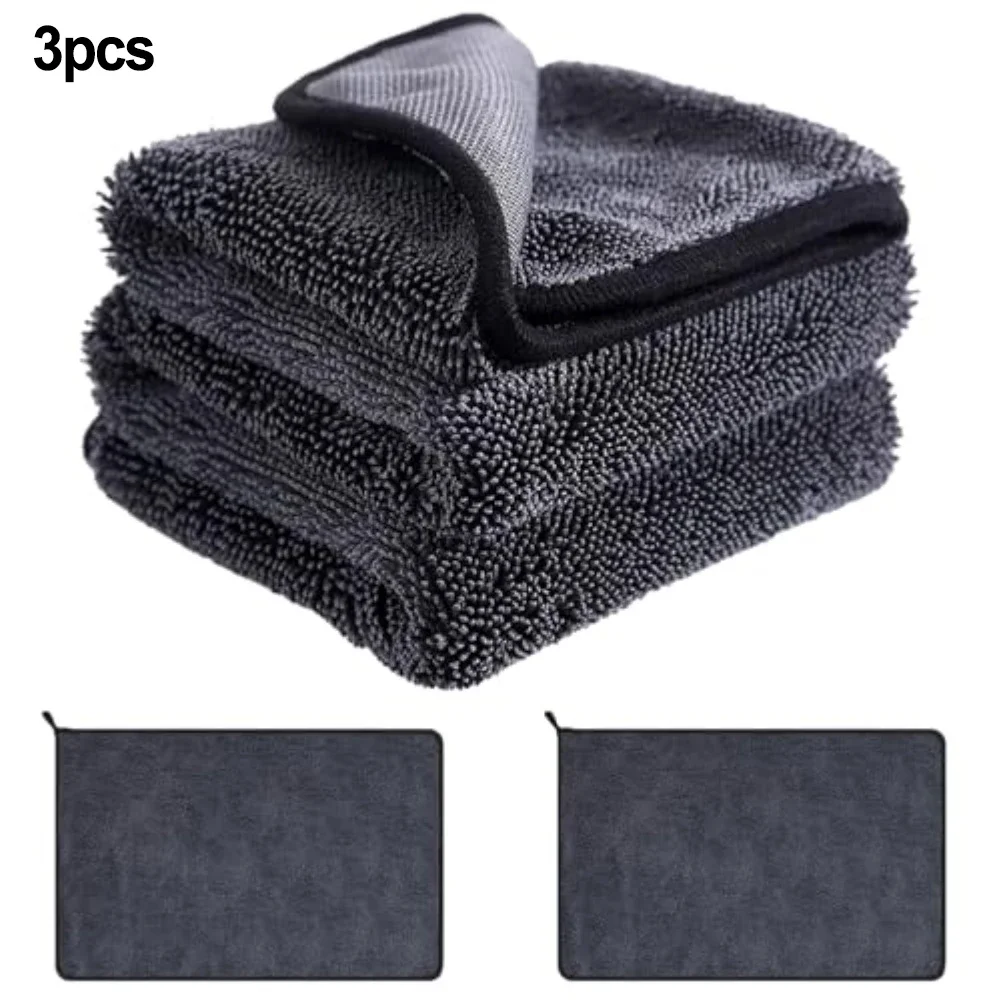 Microfiber Car Wash Towels Set 3 Pack 40x60cm For Cleaning Cars Homes Bathrooms Soft Absorbent Tear Resistant And Quick Drying
