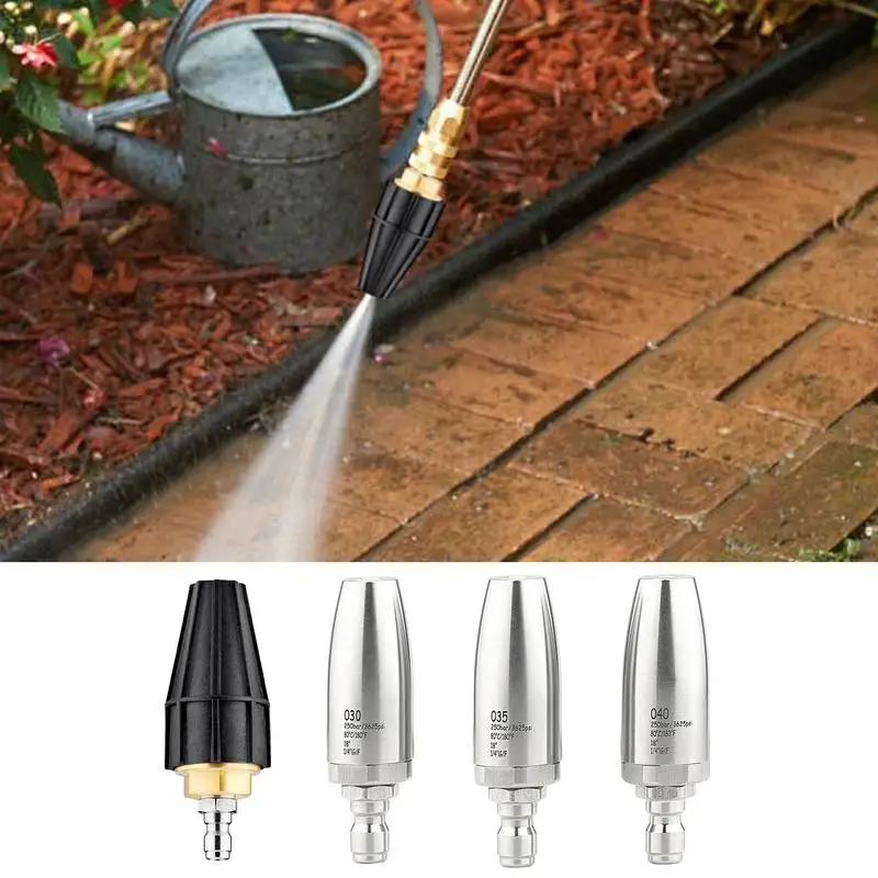 Turbo Nozzle Pressure Washer Rotating Pressure Washer Nozzle Quick Connector Turbo Nozzle For Garden Car Concrete Brick