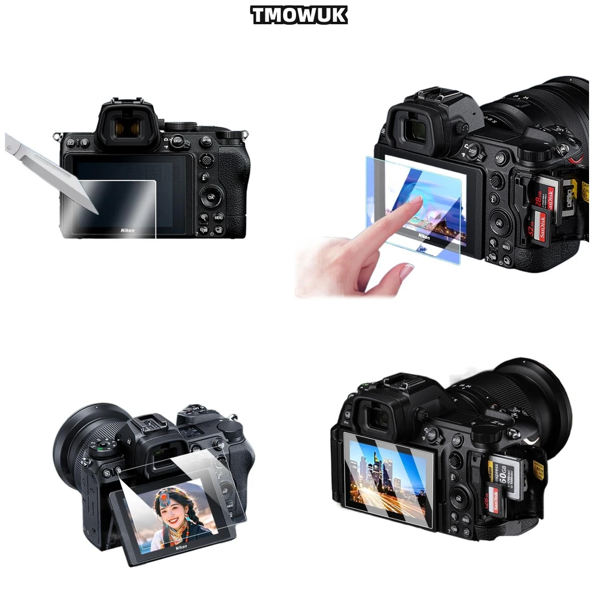 

​​For Nikon Z5 Z6 Z7 Z8 Z9 - Anti-Blue Light Tempered Glass, 9H Hardness HD Screen Protector Film For Outdoor​​