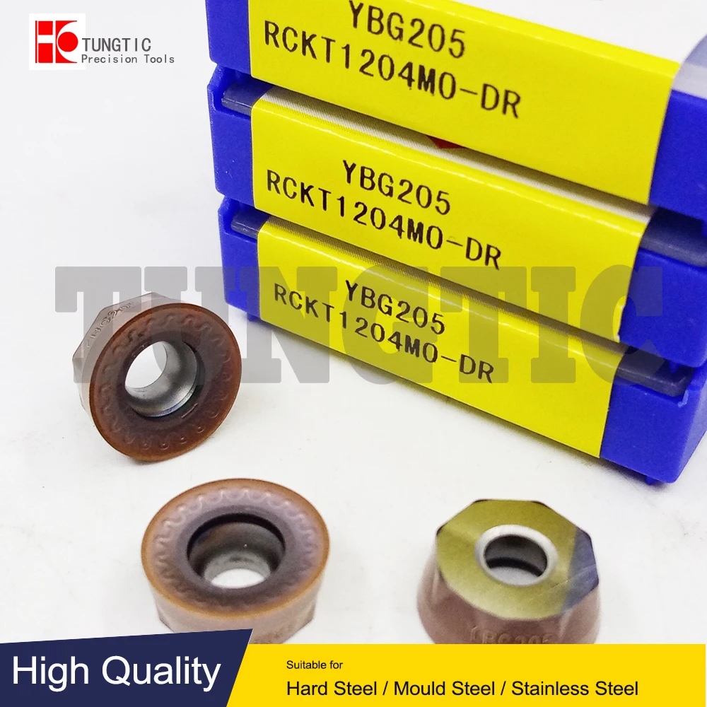 

RCKT1204MO-DR YBG205 YBG202 YBC301 Machining Lathe Cutting Tool Metal Turning Tools Inserts RCKT 1204MO DR