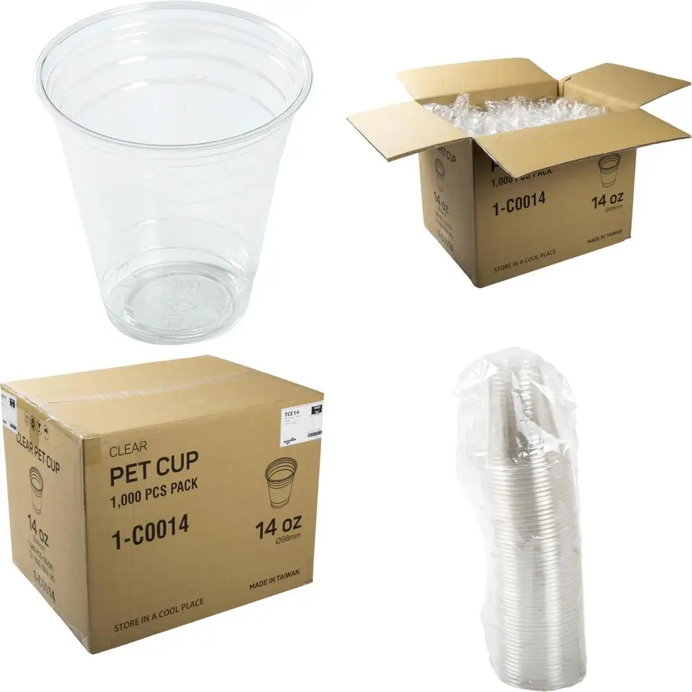 

прозрачные одноразовые стаканчики для домашних животных, 14 унций, упаковка по 1000 шт.