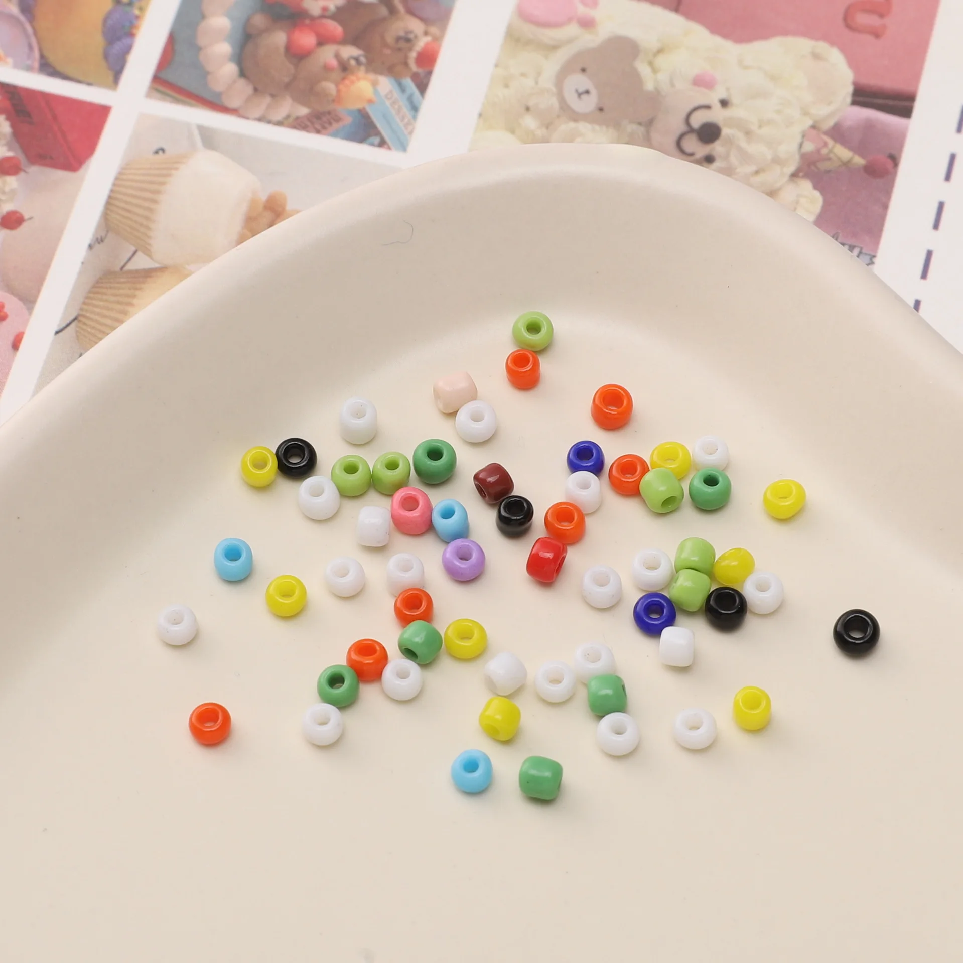 Solid Color Glass Rice Beads Set 15 Grid DIY Jewelry Making Kit for Bracelets Necklaces Craf