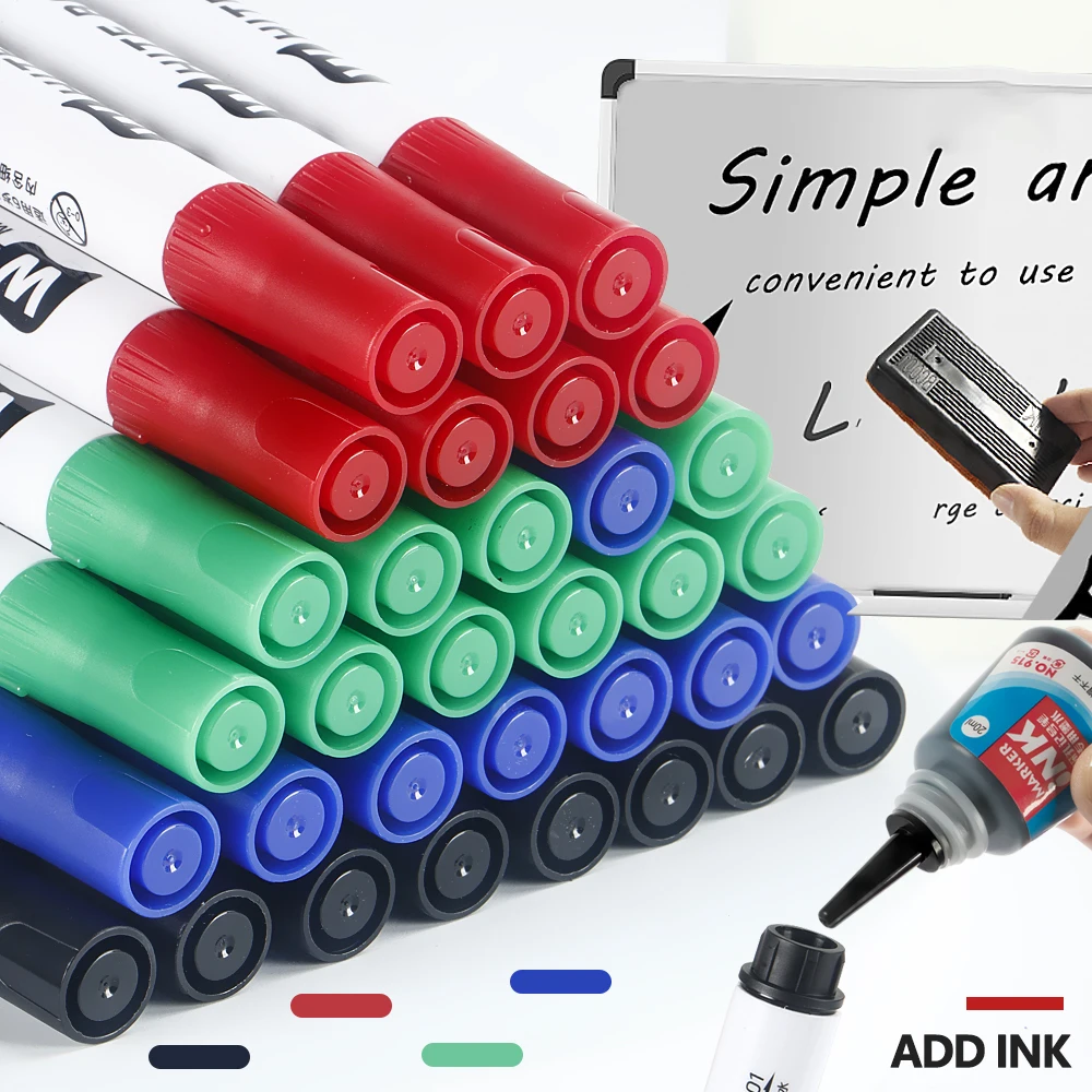 

4/10 шт. маркеры для доски, сменные чернила, легко стираемые для обучения и встреч, заметки, офисные школьные канцелярские принадлежности