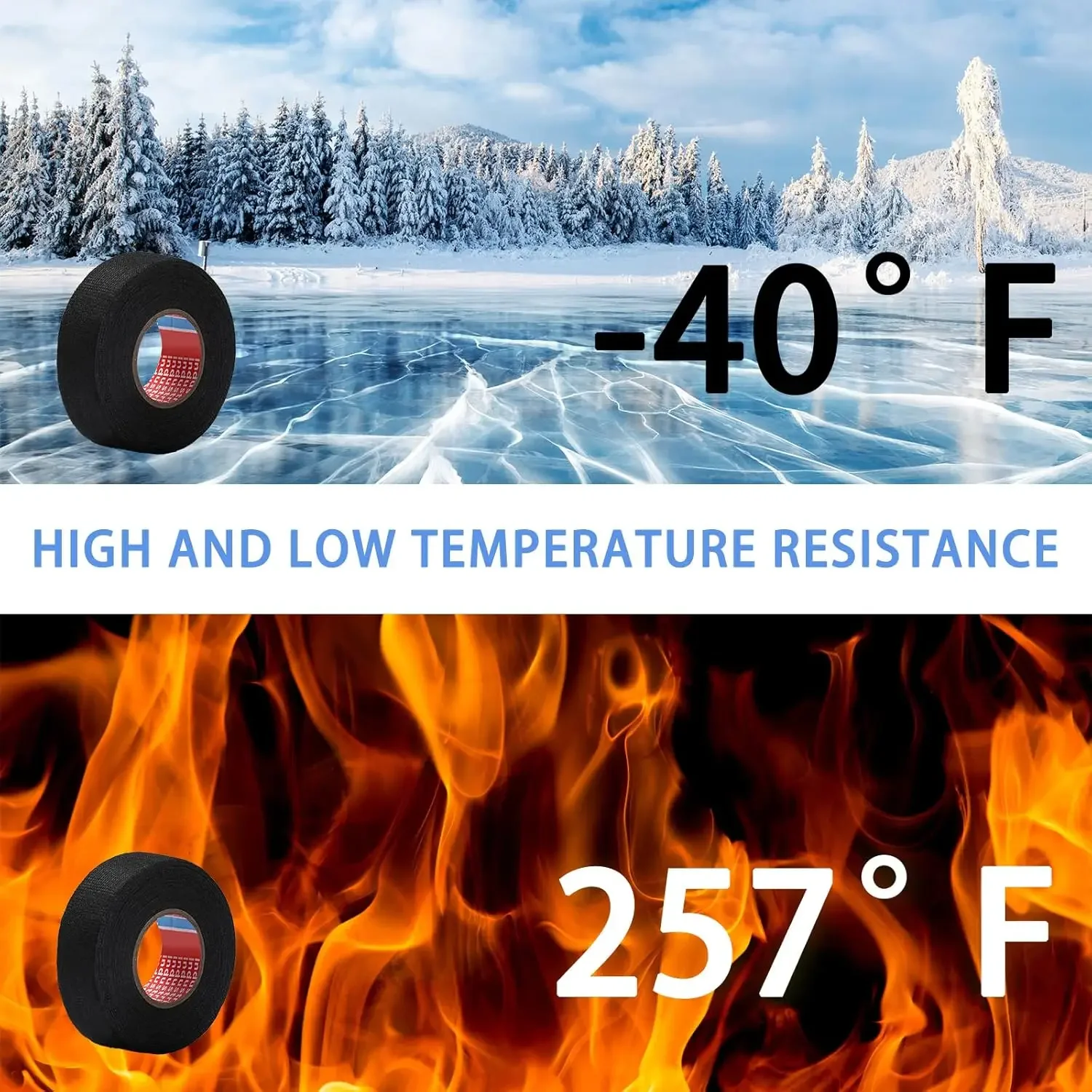 سلك تسخير السيارات القماش الشريط مقاومة للحرارة شريط عازل للماء للكابلات الكهربائية شريط نسيج لاصق أسود