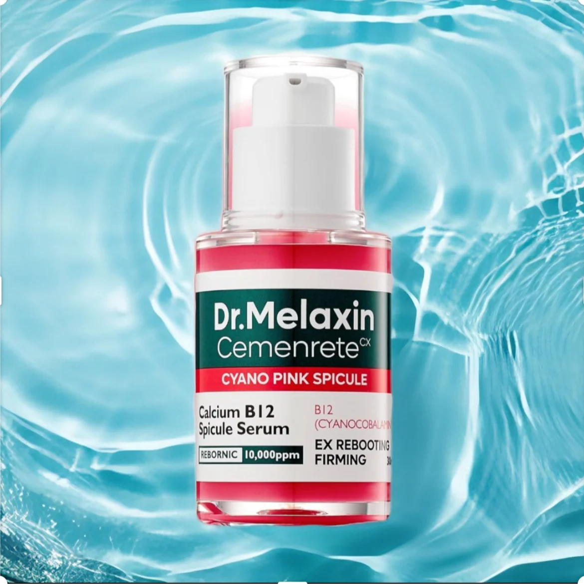 Skincare Dr.Melaxin Soro Cemenrete Cyano Pink Spicule com Cálcio, aperto dos poros refina os poros soro de aperto 1,01 fl. onças.