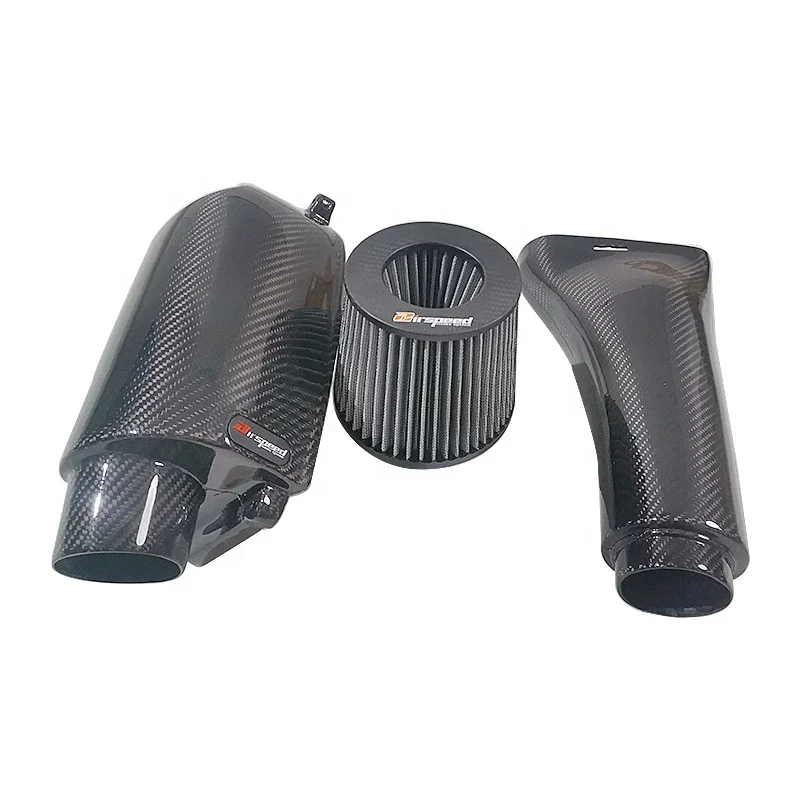 Airspeed Dry Carbon Fiber Cold Air Intake System Kits For Mercedes BENZ C200 C260 C300 C Class W204 1.8T