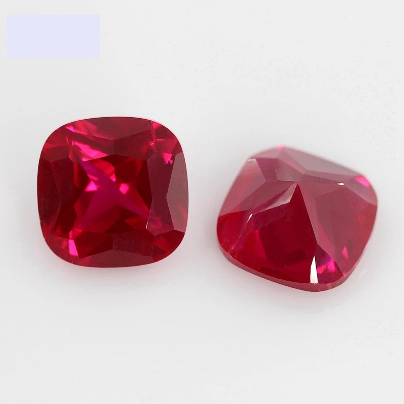 Pretty Large Cushion Cut Ruby 15×15mm VVS Loose Gemstone for Jewelry Making Gem Beads