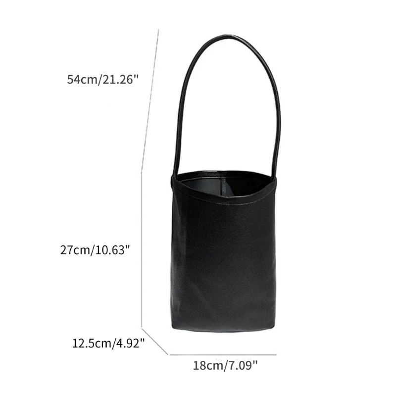 Bucket Bags Large Capacity Solid Color Bag Shoulder Bag PU Bag Lady Purse