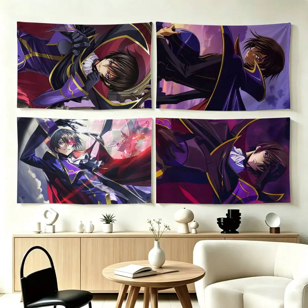 CODE GEASS Lelouch Rebellion Anime Flags Wall Hanging Tapestry Outdoor Garage Room Decorative flag Background Blanket