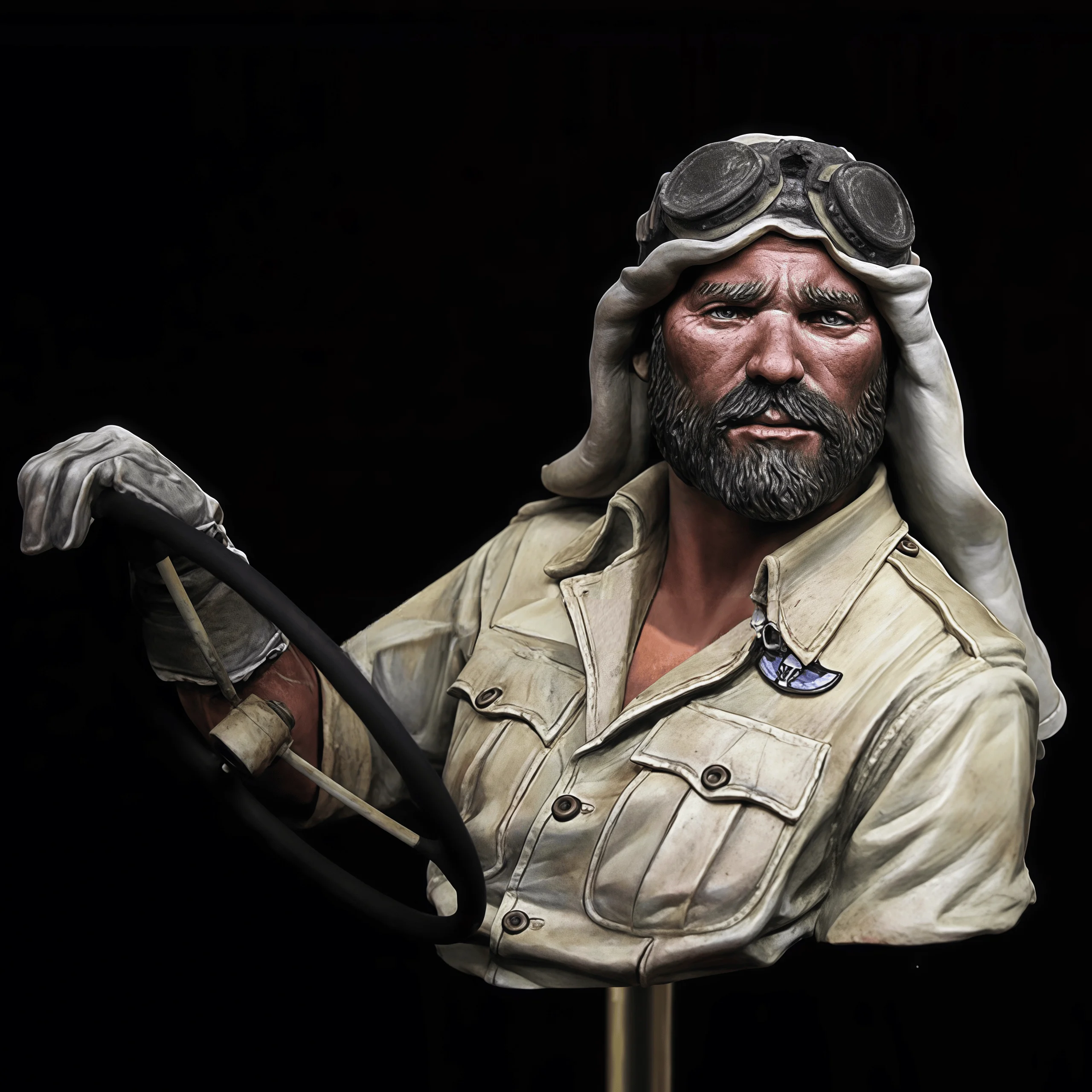 

1/10 Casting Resin Model Assembly Kit, GK, Half Body Portrait of A British Pilot, Unpainted, Needs To Be Assembled