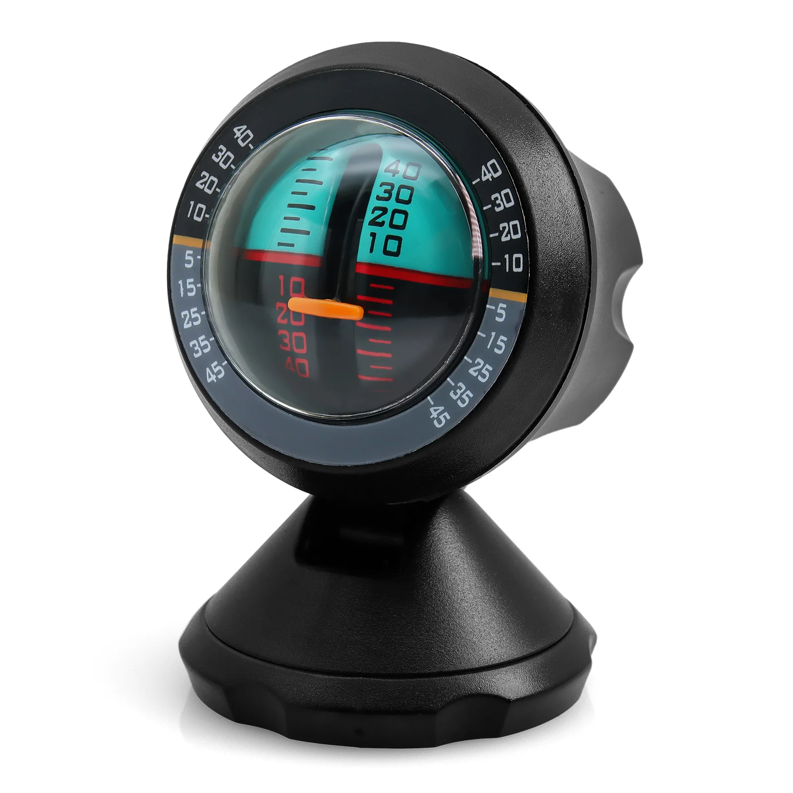 Car Angle Slope Meter Small Angle Slope Level Meter Guide Ball Tool Gradient Balancer Auto Outdoor Measure Tool Vehicle Compass