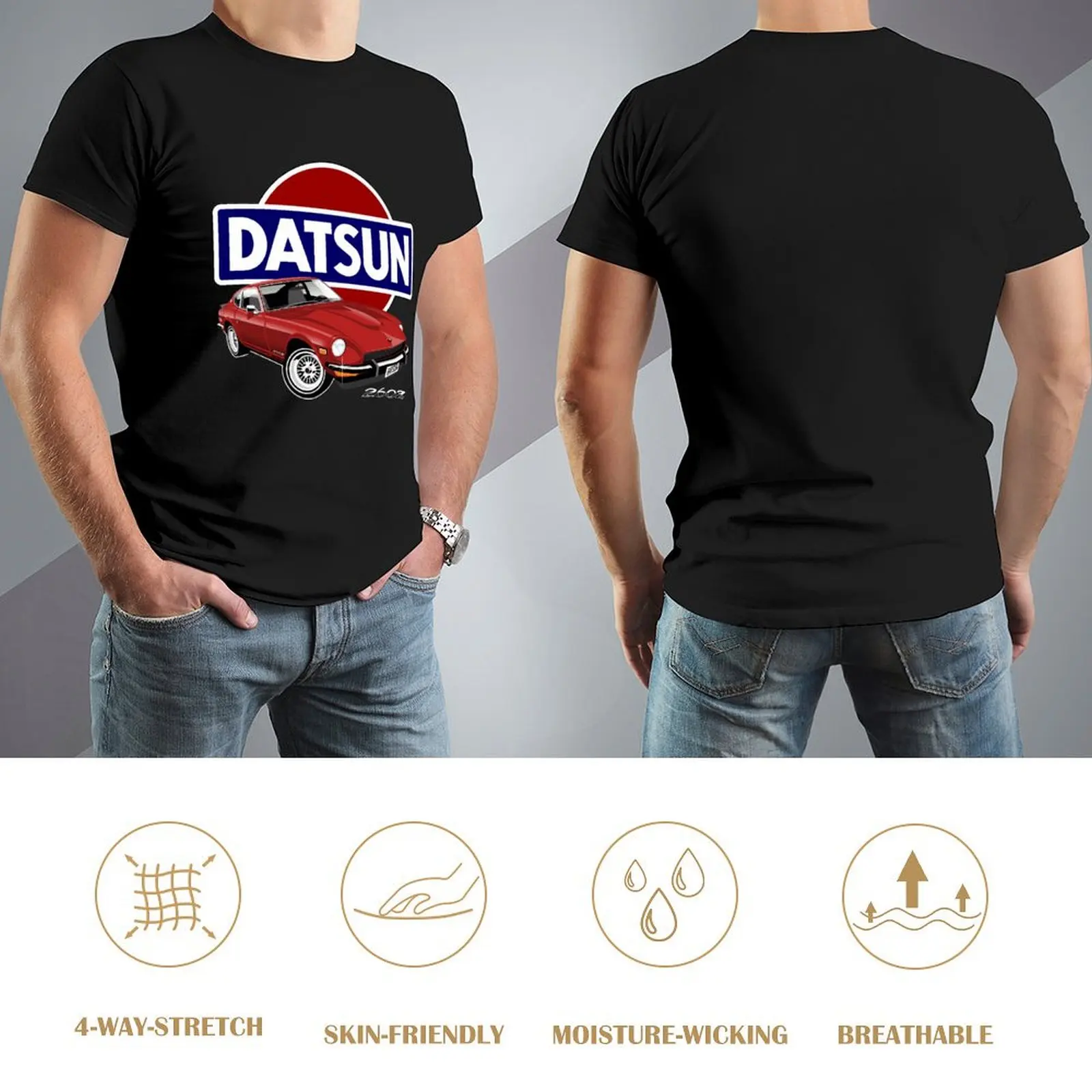 Datsun 260Z red T-Shirt summer 2025 custom t-shirts blue archive graphic t shirt vintage black t shirts for men - view 4