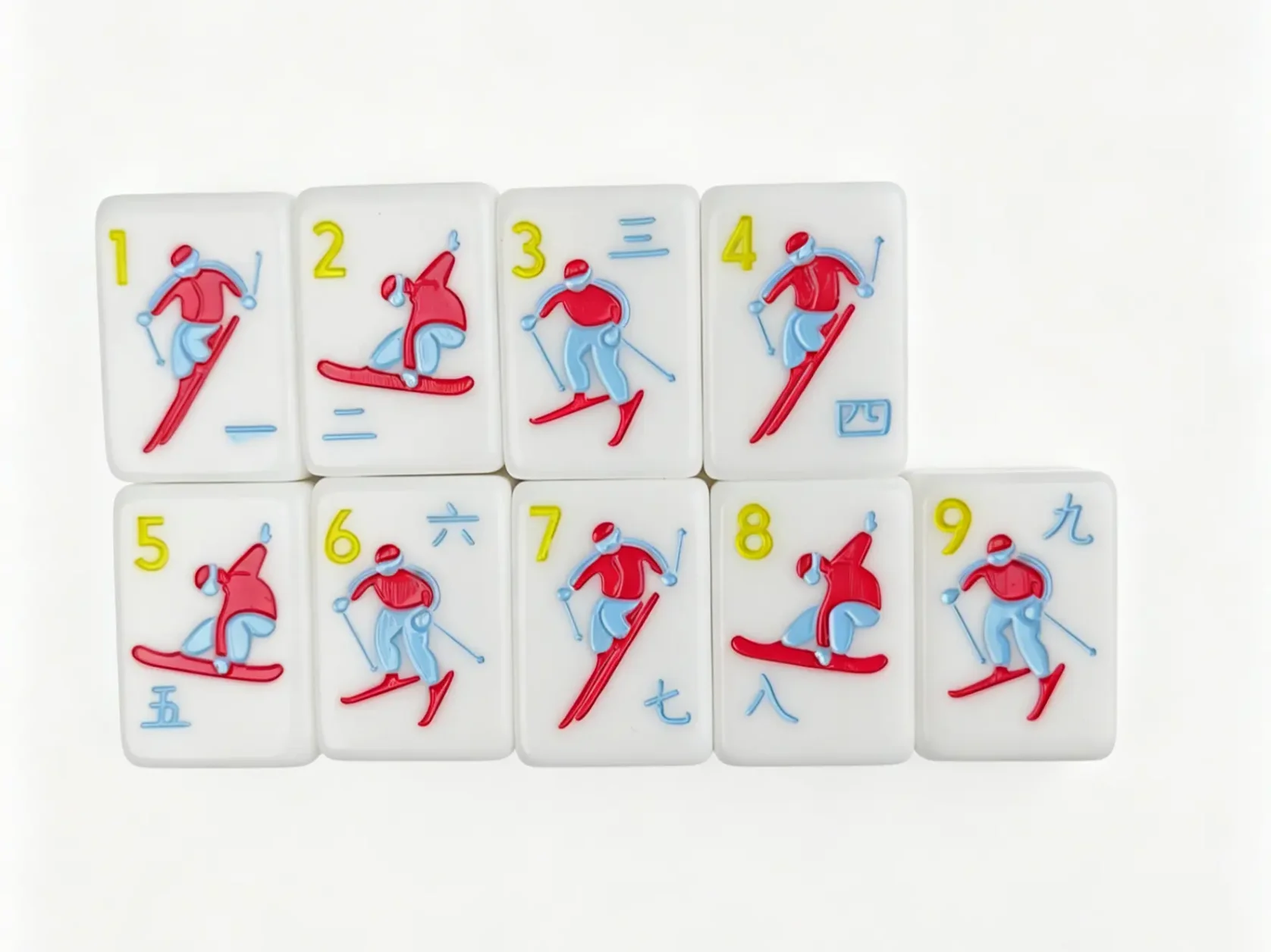 160PCS American Acrylic Mahjong Custom Carving Set
