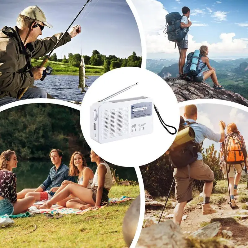 Радио на солнечной батарее для выживания на открытом воздухе, портативное оборудование для приема вещания, уличный аудиоплеер с фонариком для пеших прогулок, путешествий