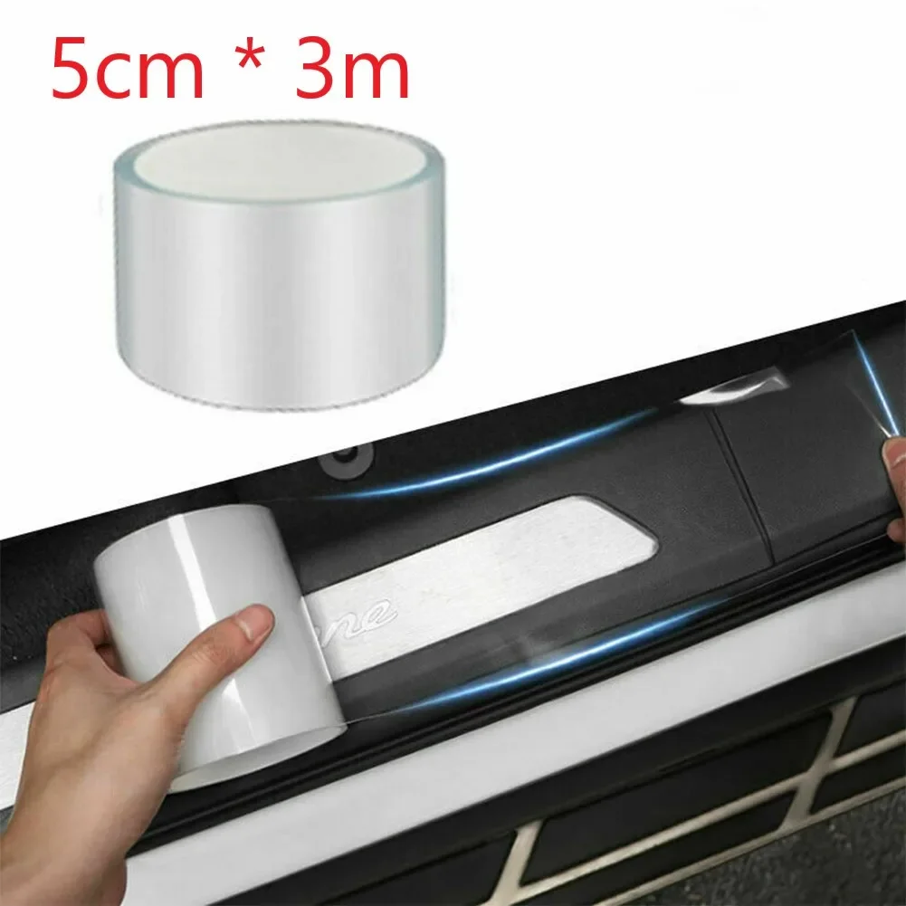 1 Roll 5cm Transparent Scuff Protection Strip Anti-scratch Door Anti-collision Glue Strip Threshold Strip Car Accessories