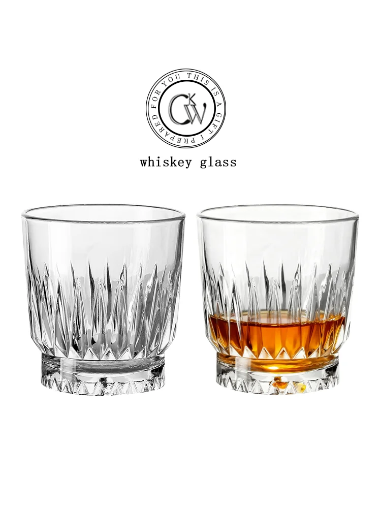 

High End CKW Whiskey Glass Set Classic Brandy Liquor Glasses Cut Crystal Wine Cups for Home Use Six Piece Cocktail Set
