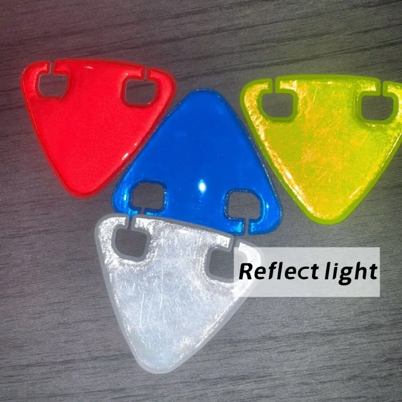 높은 가시성 자전거 반사판 삼각형 안전 경고 태그 야간 라이딩 TPU 방수 자전거 산악 자전거 반사 펜던트