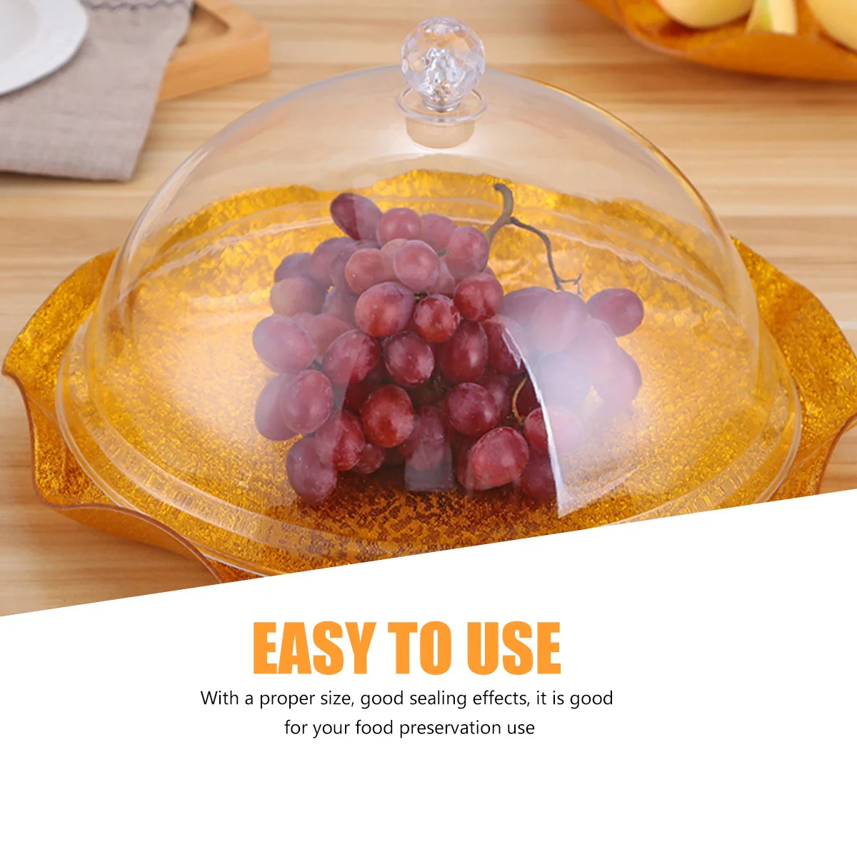 

Round Food Cover Transparent For Kitchen Restaurant Outdoor Use Dust-Proof Food Fresh-Keeping Cover Cake Fruit Meal