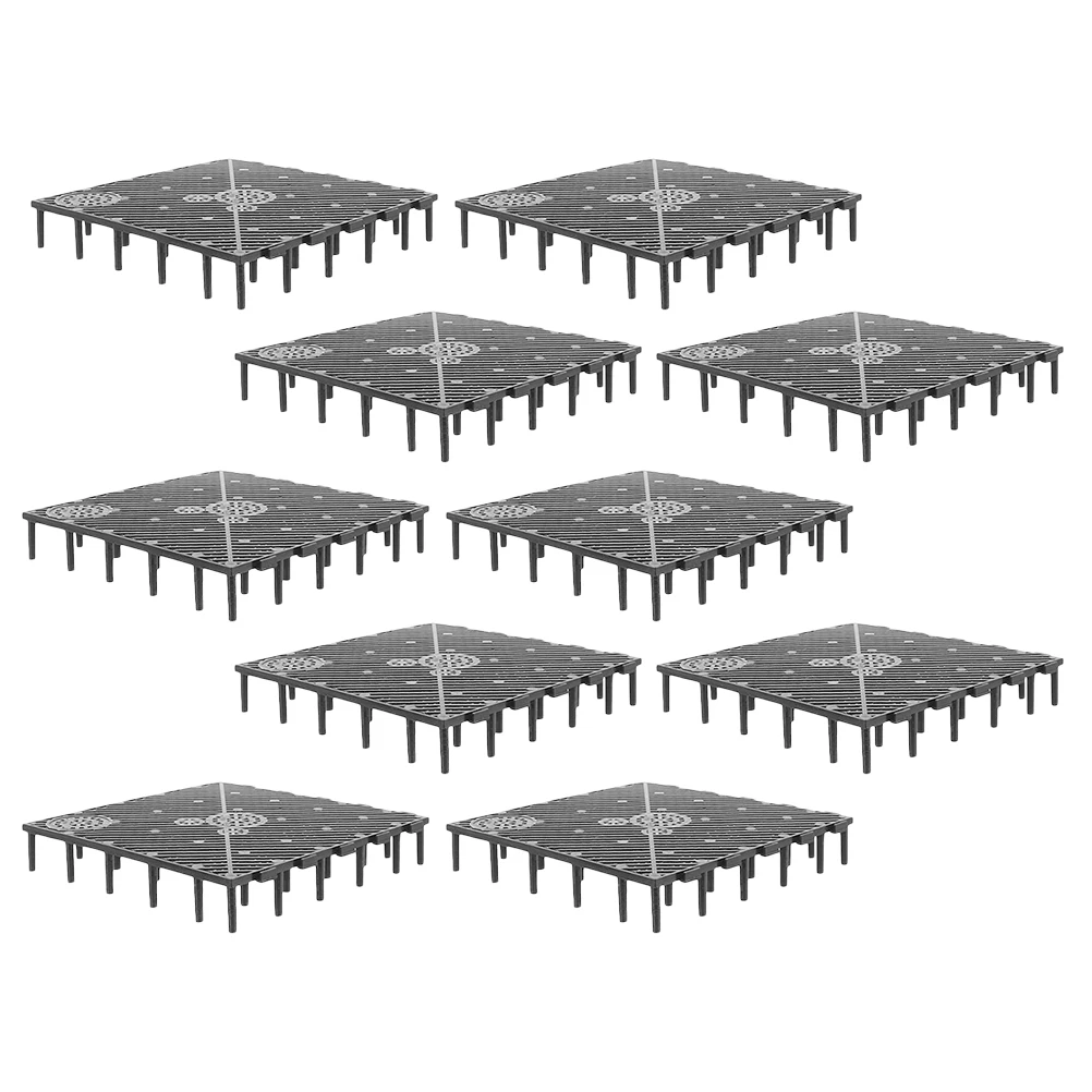 

10pcs Filter Plate for Fish Tank Bottom Tray Aquarium Divider Black Plastic Durable Versatile Easy Maintenance